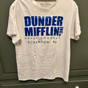 The Office - Dunder Mifflin Blue and White Tee